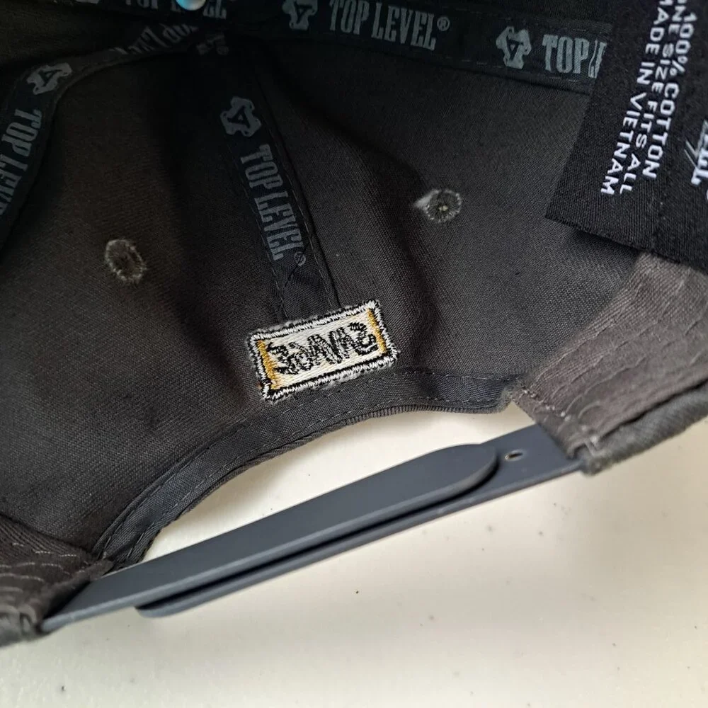 NEW TOP LEVEL Savage Snapback Hat Grey Black Gold Tiger Design‎ 100% Cotton Claw